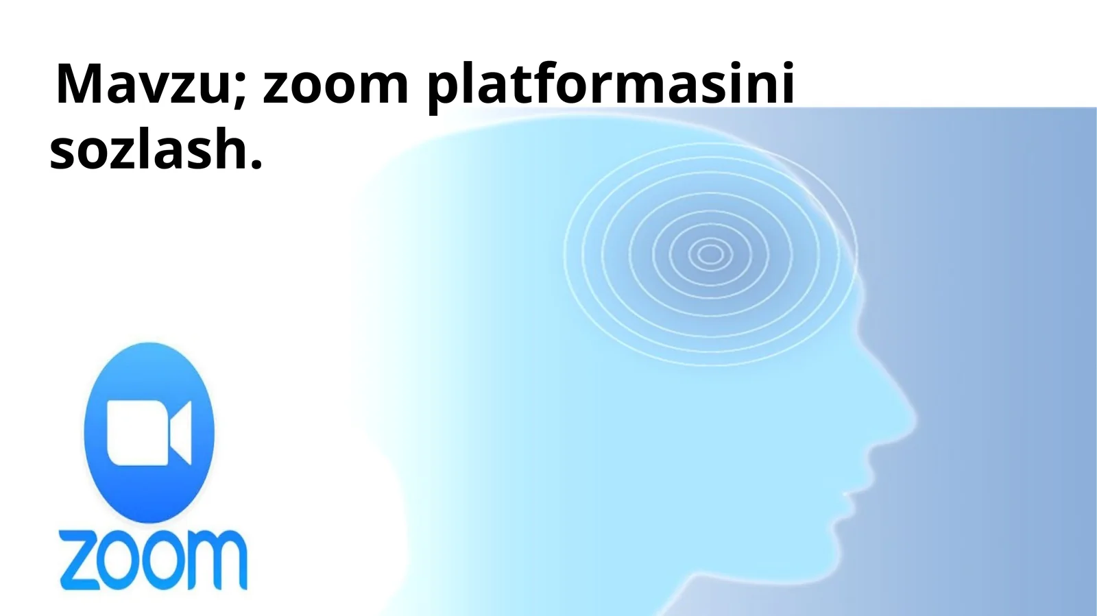 zoom platformasini sozlash