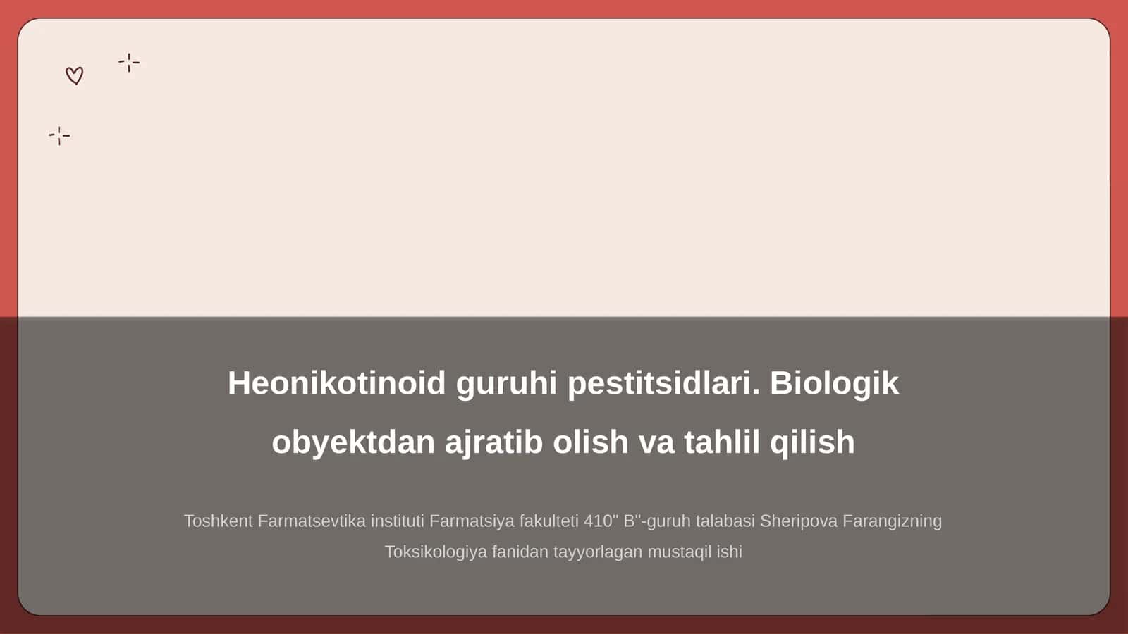 Heonikotinoid guruhi pestitsidlari