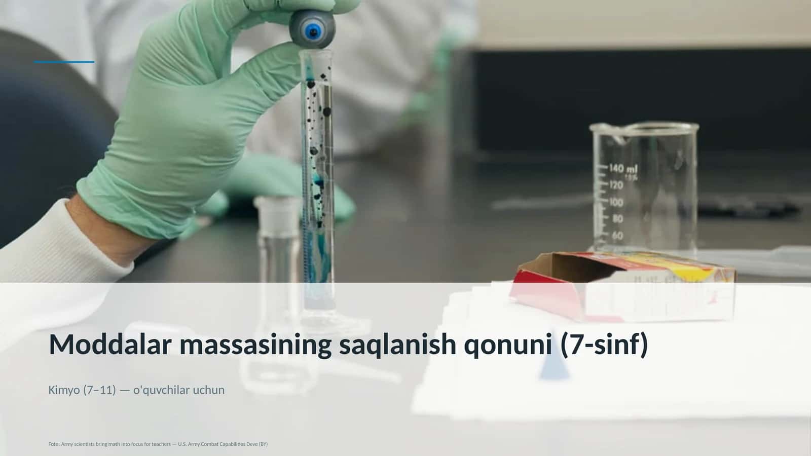 Moddalar massasining saqlanish qonuni (7-sinf)