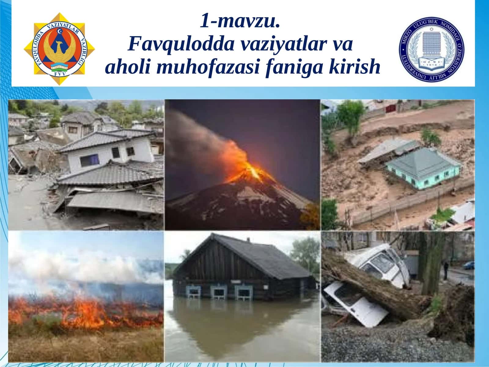 Favquloddavaziyatlarva aholimuhofazasifanigakirish