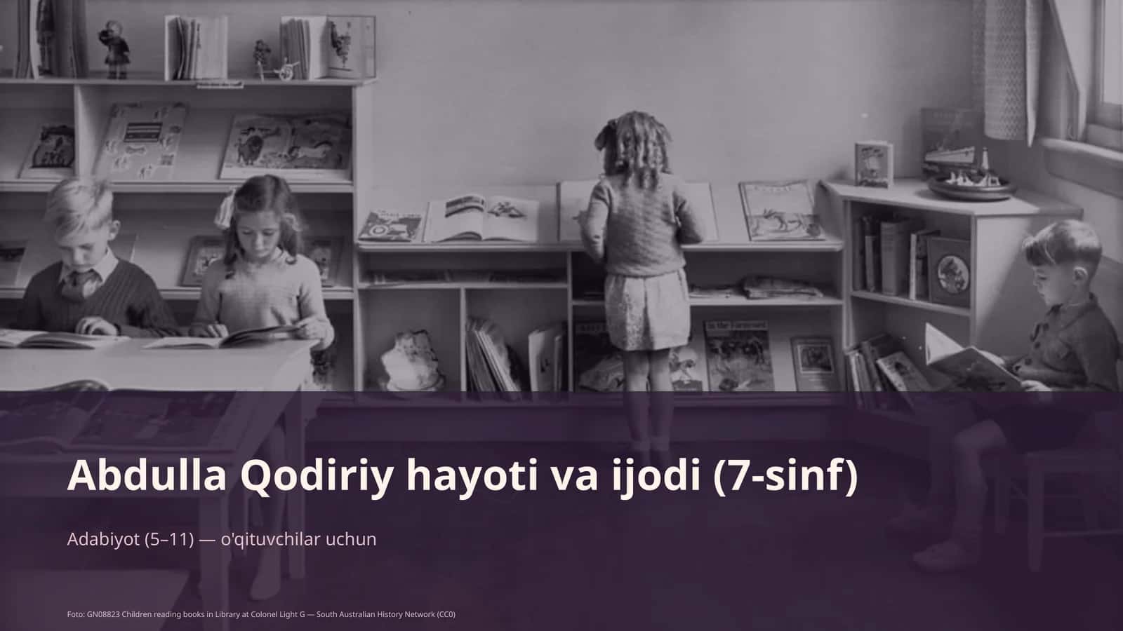 Abdulla Qodiriy hayoti va ijodi (7-sinf)