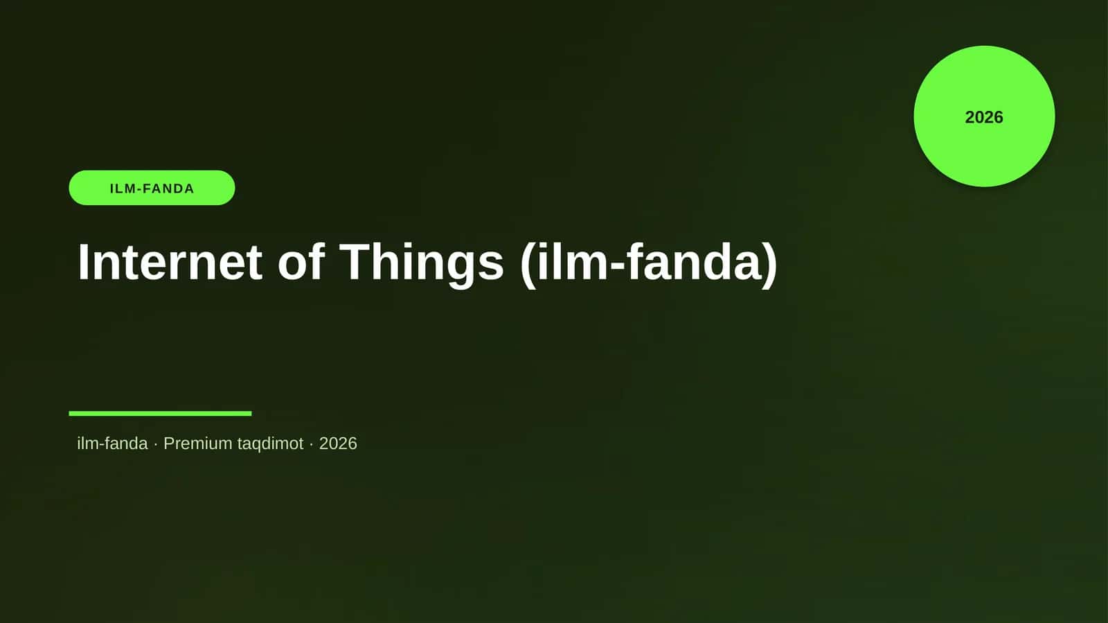Internet of Things (ilm-fanda)