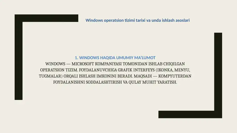 Windows