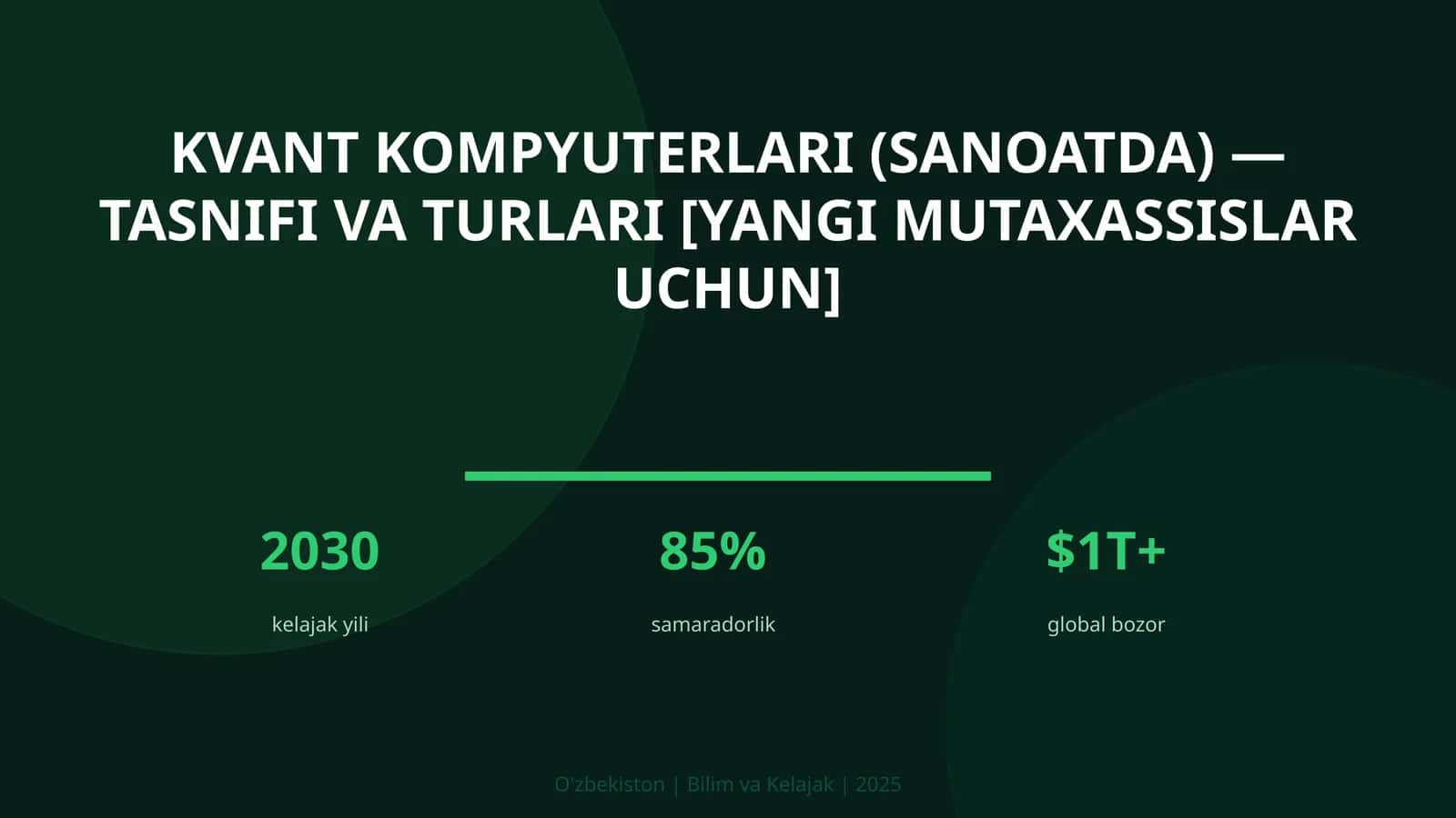 Kvant kompyuterlari (sanoatda) — tasnifi va turlari [yangi mutaxassislar uchun]