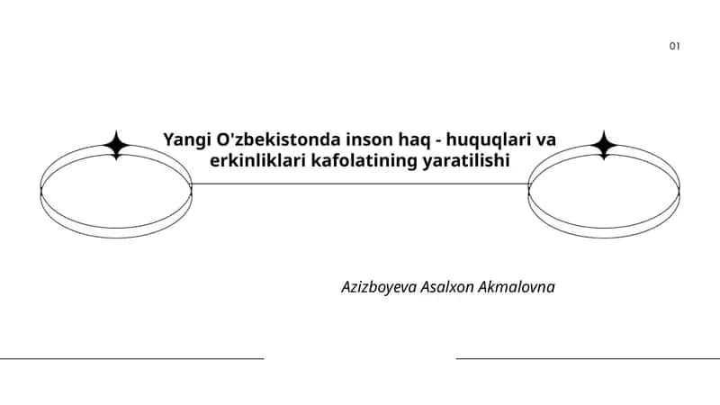 Yangi O'zbekistonda inson haq - huquqlari va erkinliklari kafolatining yaratilishi