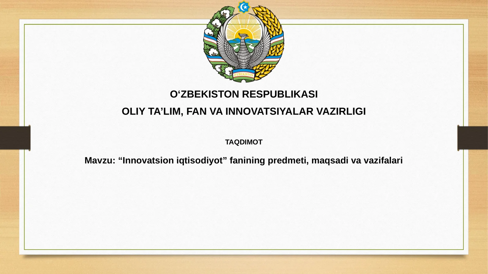 Innovatsion iqtisodiyot