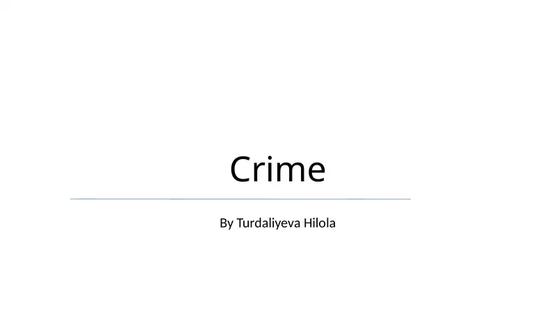Crime