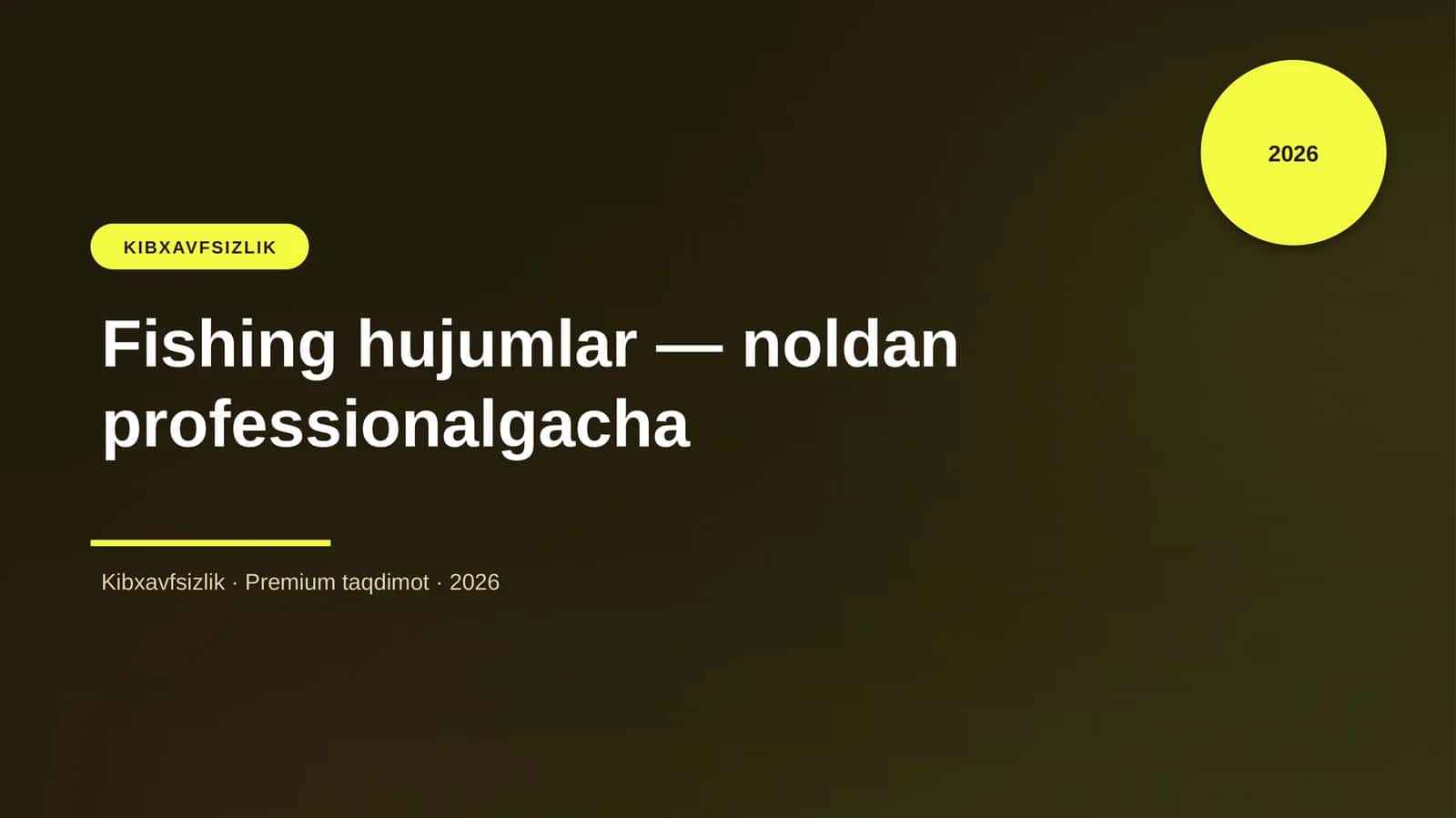 Fishing hujumlar — noldan professionalgacha