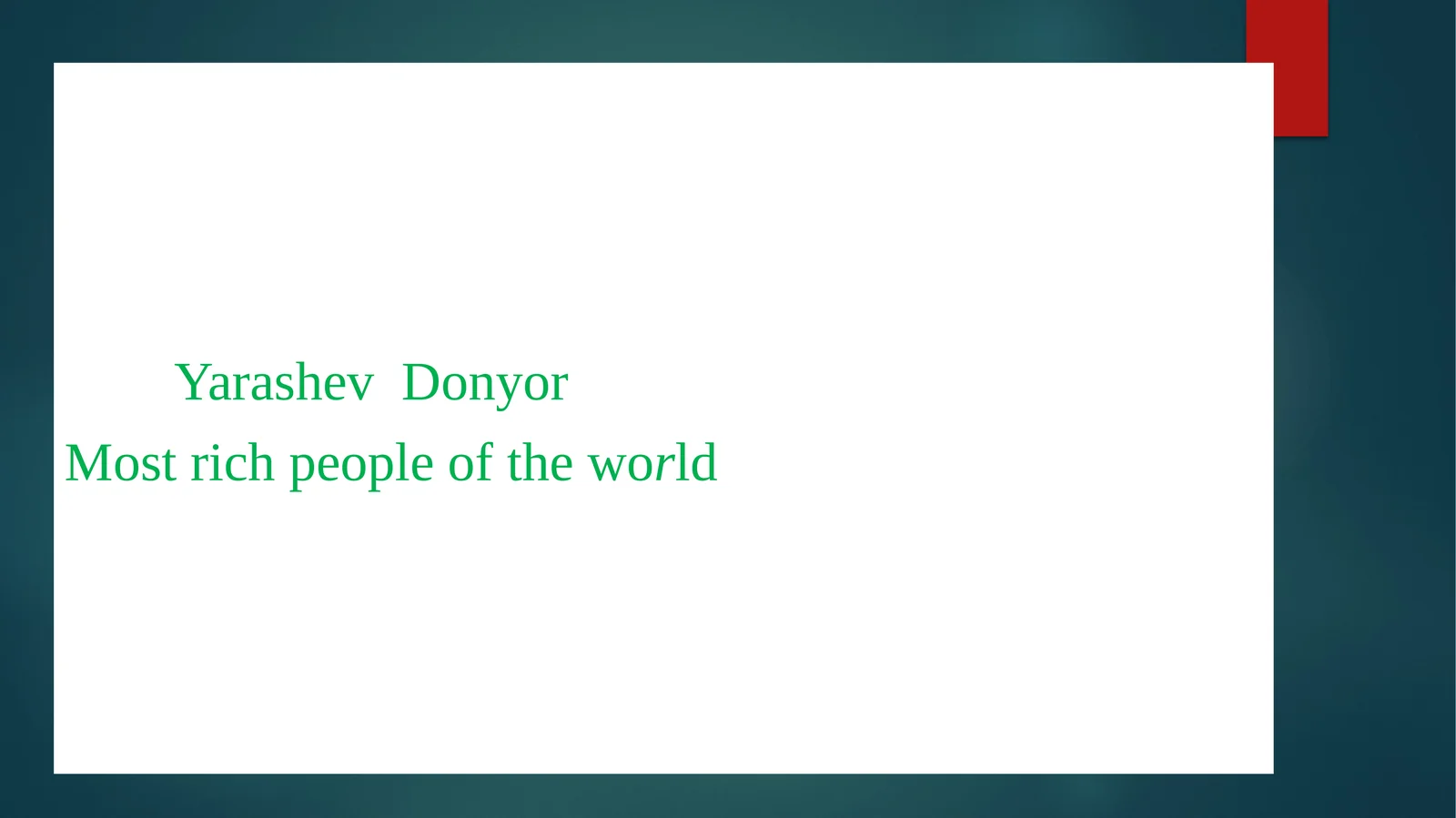 Mostrich people of the world