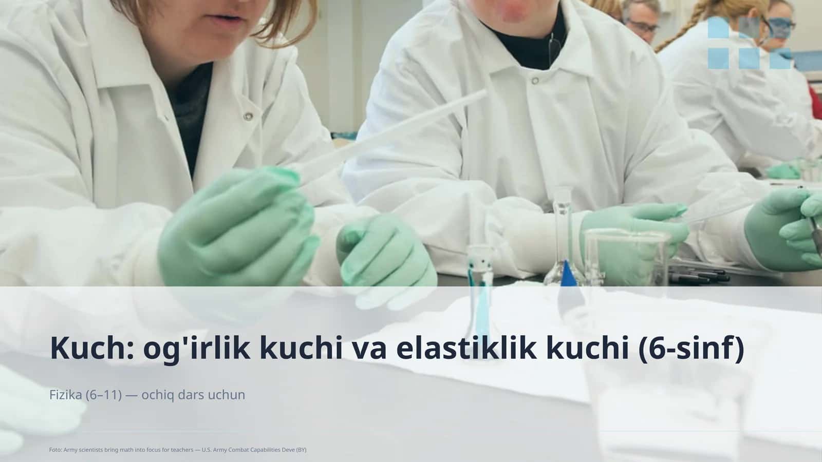 Fizika (6–11) — ochiq dars uchun