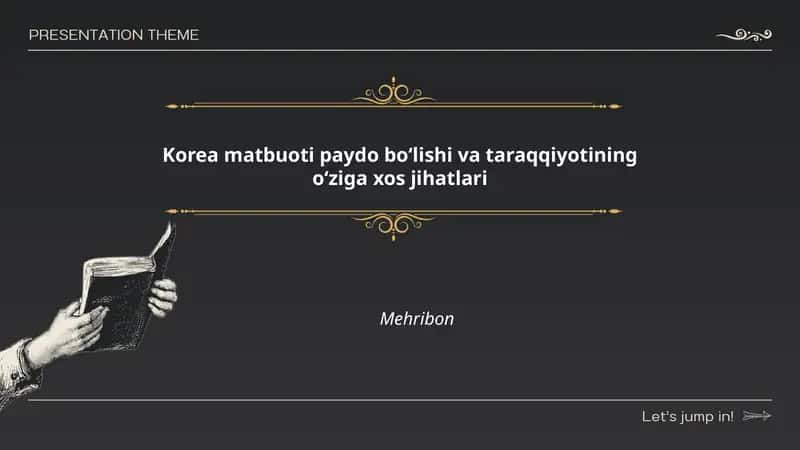 Korea matbuoti paydo boʻlishi va taraqqiyotining oʻziga xos jihatlari