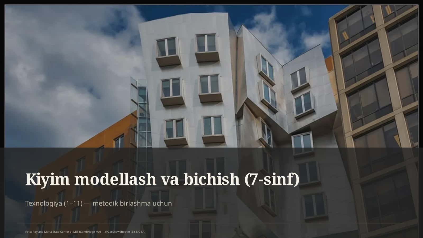 Kiyim modellash va bichish (7-sinf)