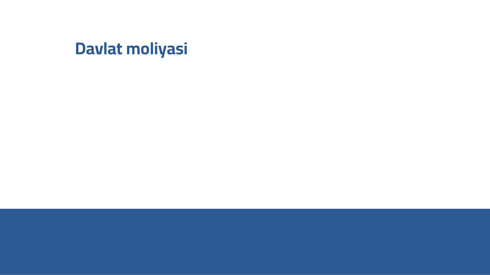 Davlat moliyasi