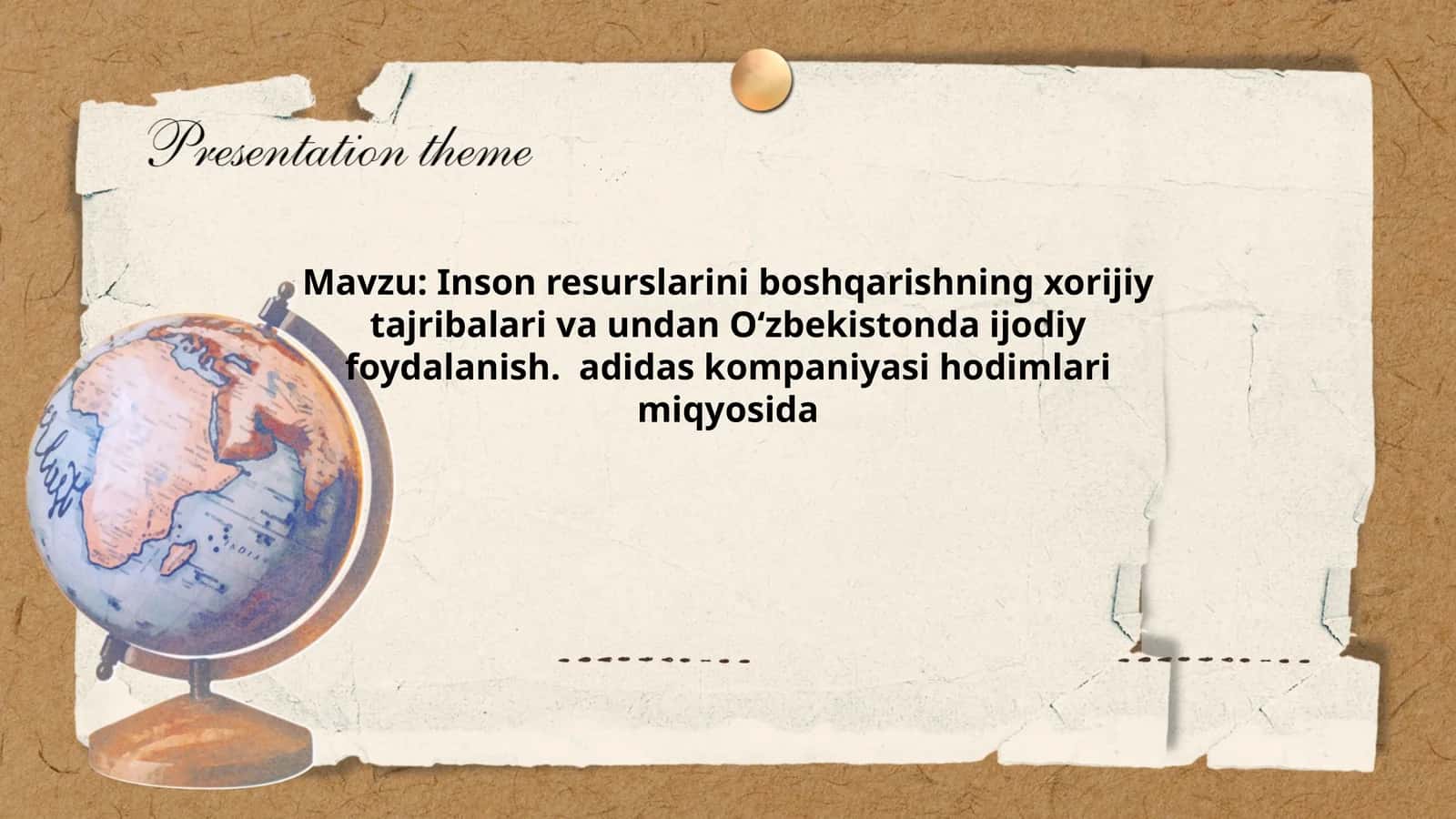 Inson resurslarini boshqarishning xorijiy tajribalari va undan O'zbekistonda ijodiy foydalanish