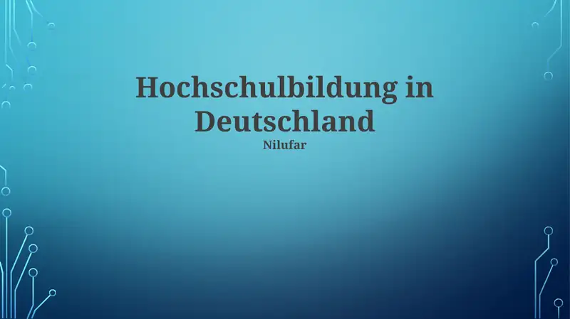 Hochschulbildung in Deutschland