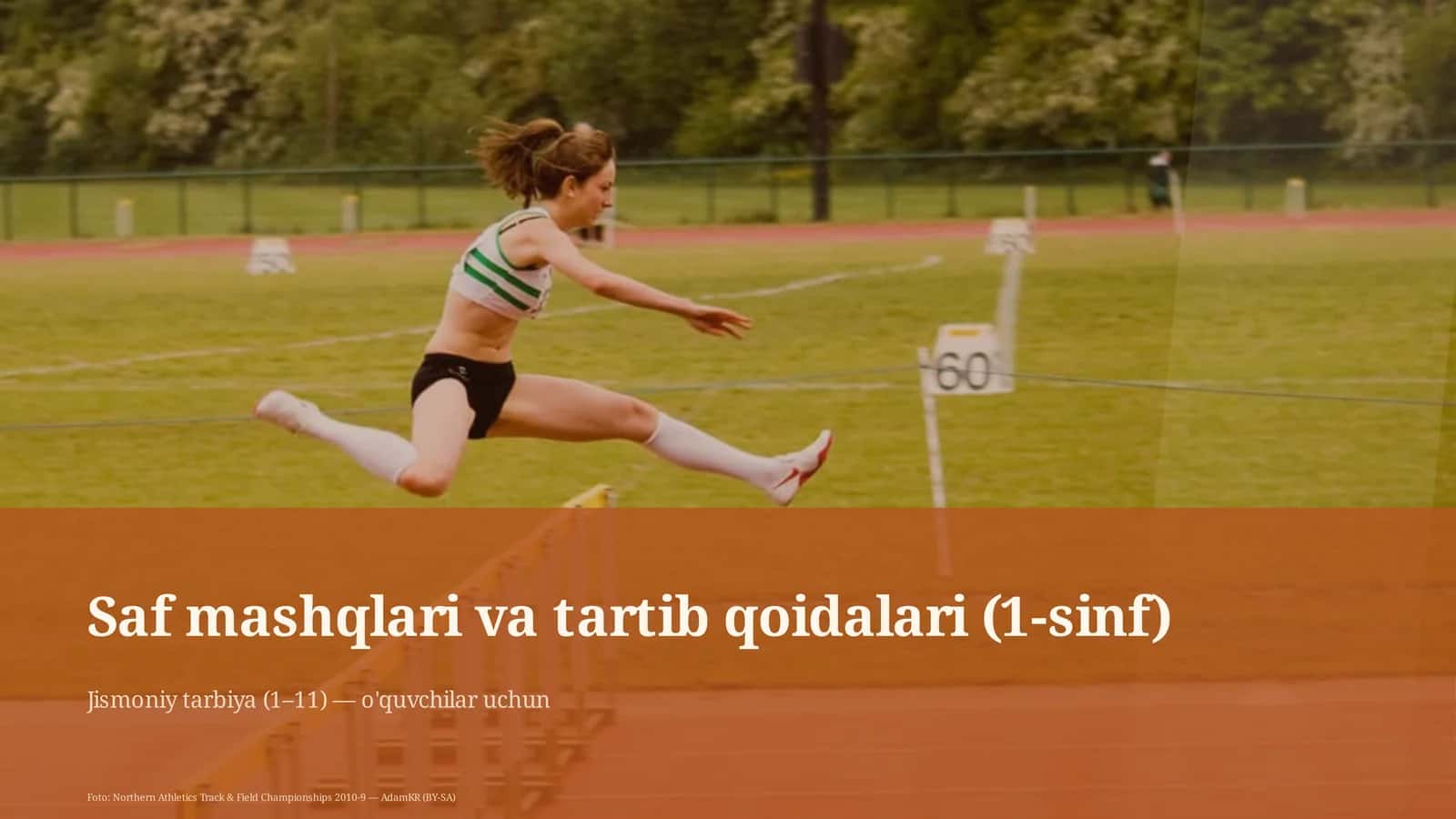 Saf mashqlari va tartib qoidalari (1-sinf)