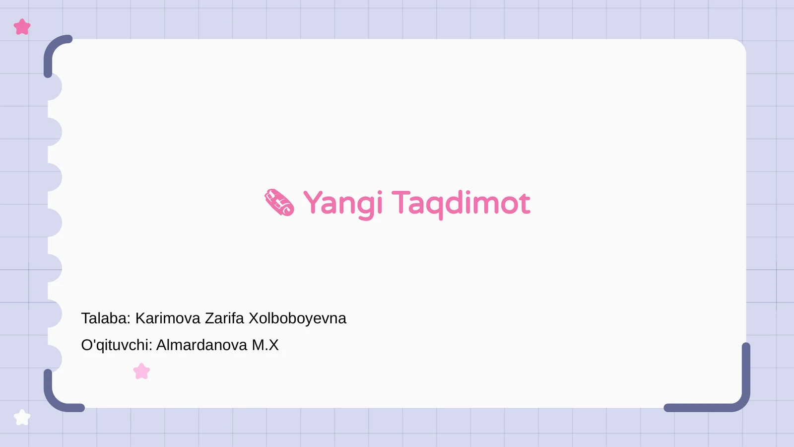 Yangi Taqdimot