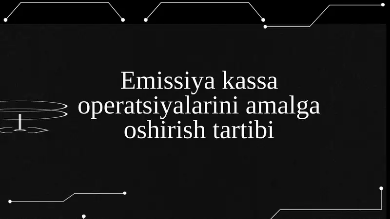 Emission-kassa operatsiyalari
