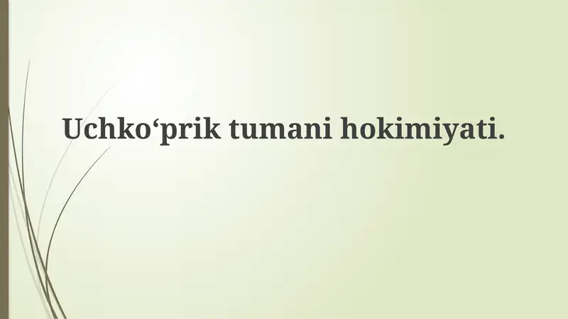 Uchko'prik tumani