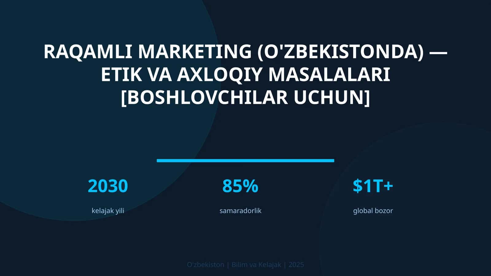 Raqamli marketing (O'zbekistonda) — etik va axloqiy masalalari [boshlovchilar uchun]