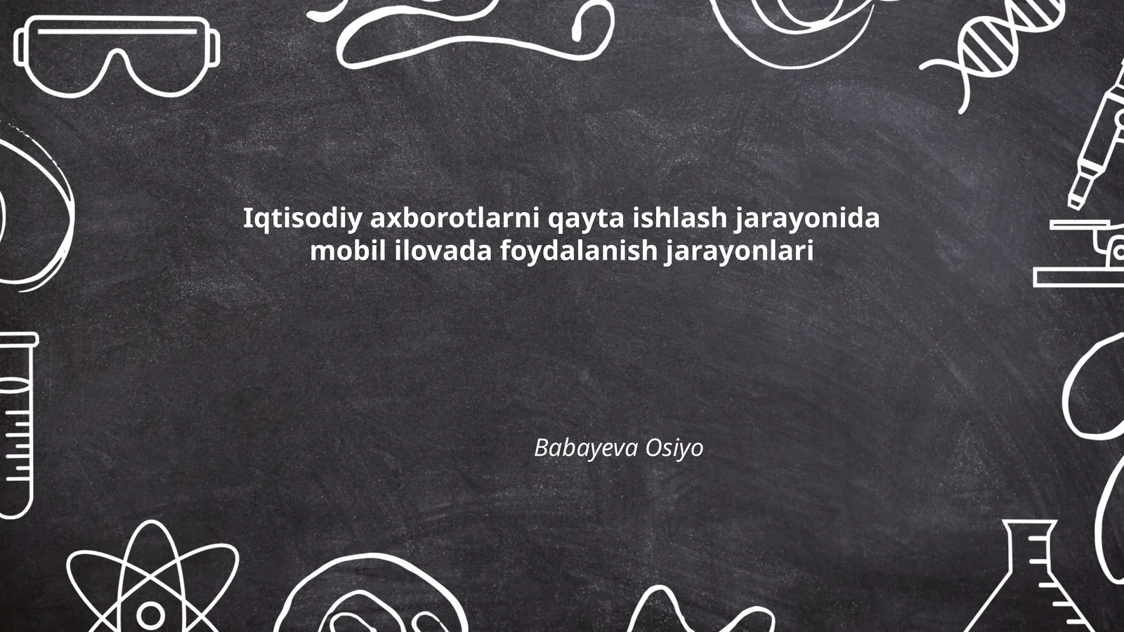 Mobil ilovalarda iqtisodiy axborotlarni saqlash usullari