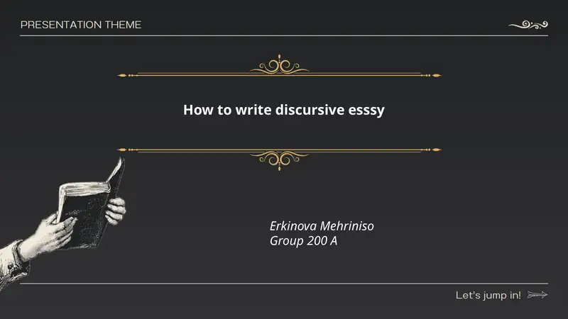 How to write discursive esssy