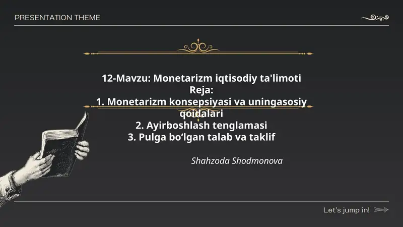 Monetarizm iqtisodiy ta'limoti