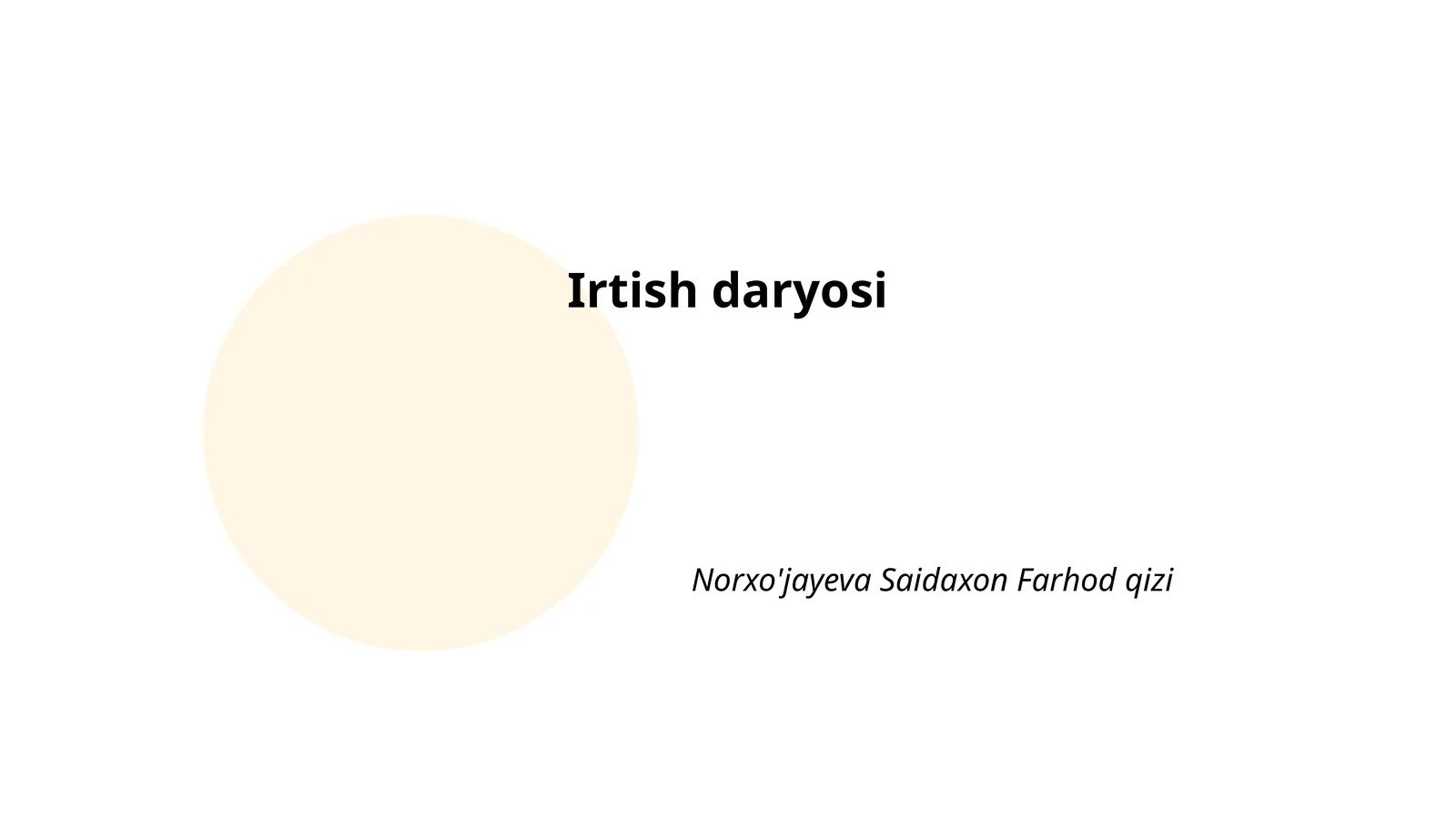 Irtish daryosi
