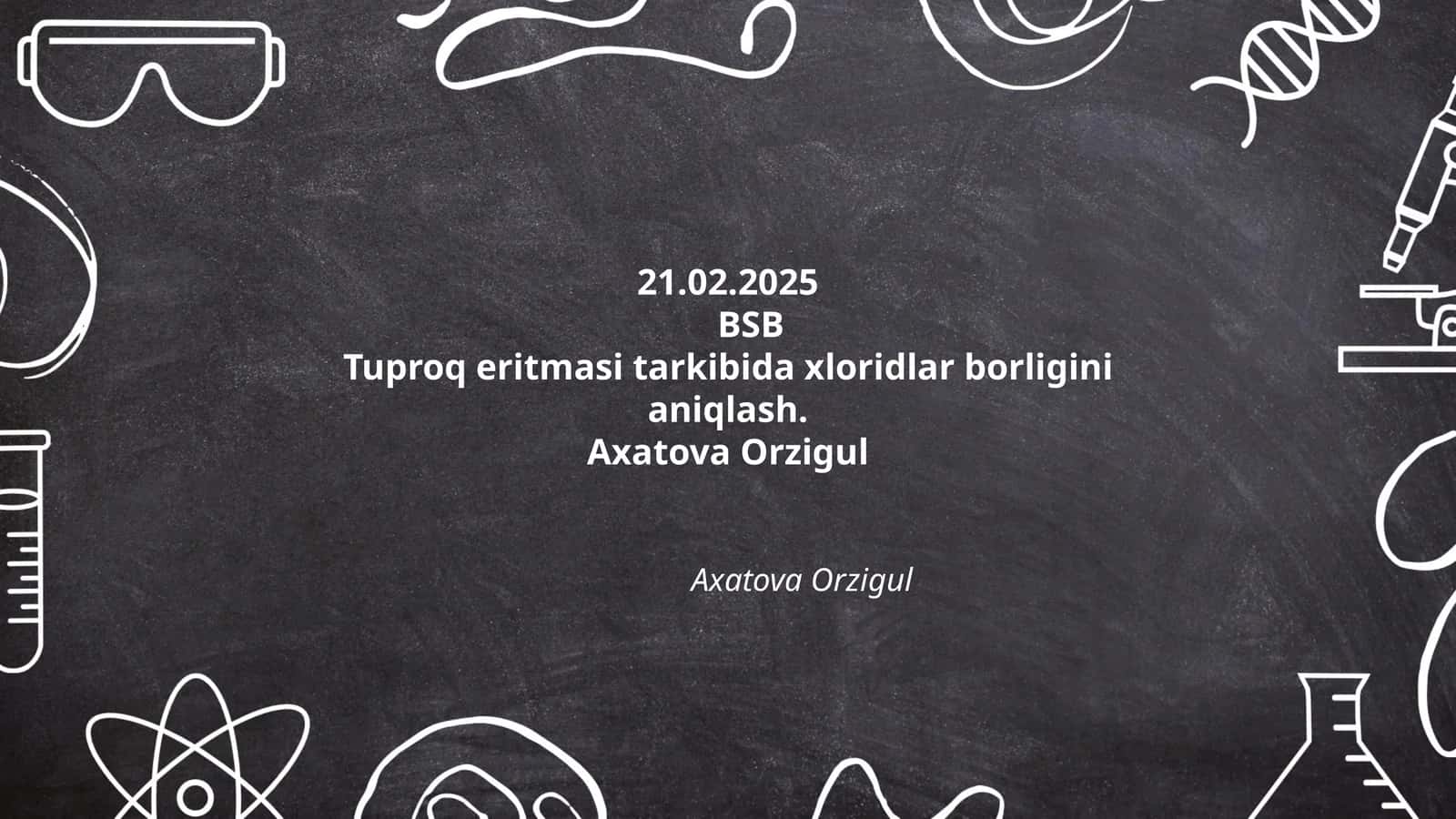 Xloridlarni aniqlash