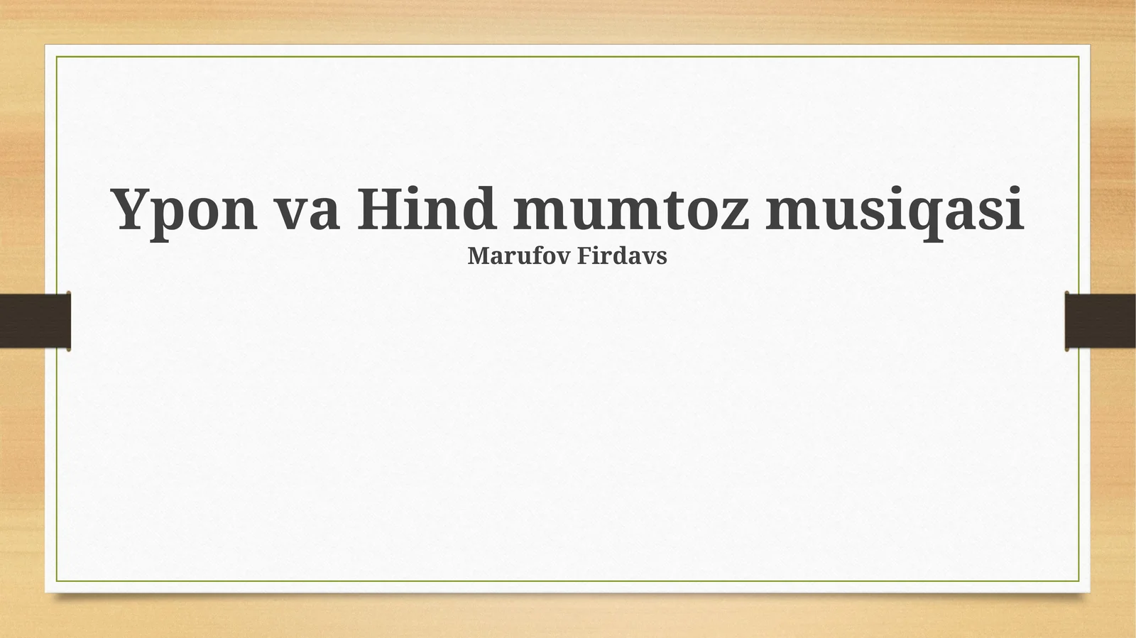 Ypon va Hind mumtoz musiqasi