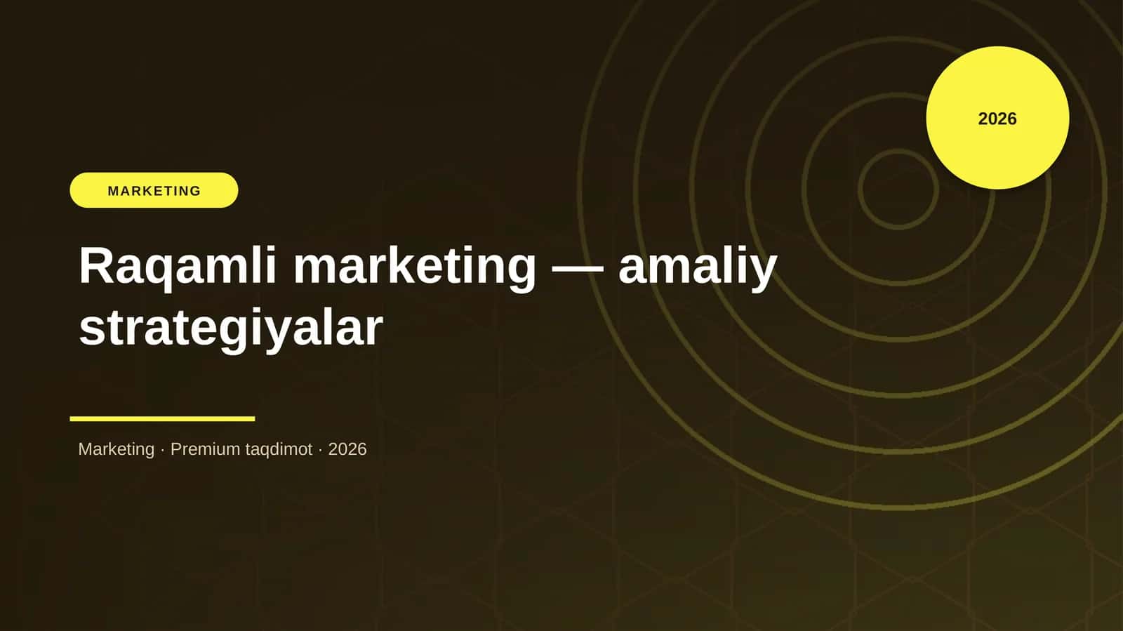 Raqamli marketing — amaliy strategiyalar