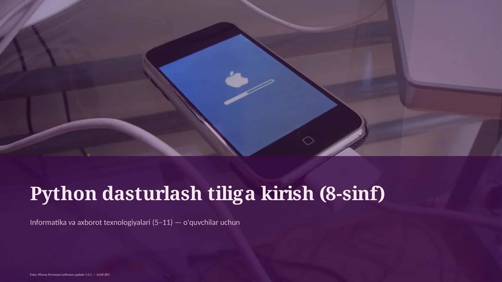Python dasturlash tiliga kirish (8-sinf)