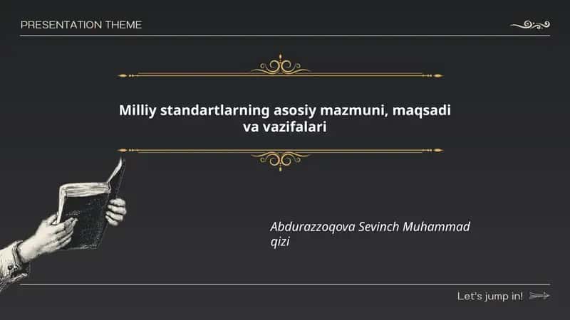 Milliy standartlarning asosiy mazmuni, maqsadi va vazifalari
