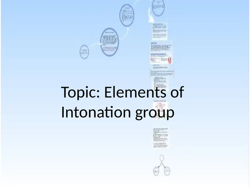 Elements of Intonation group