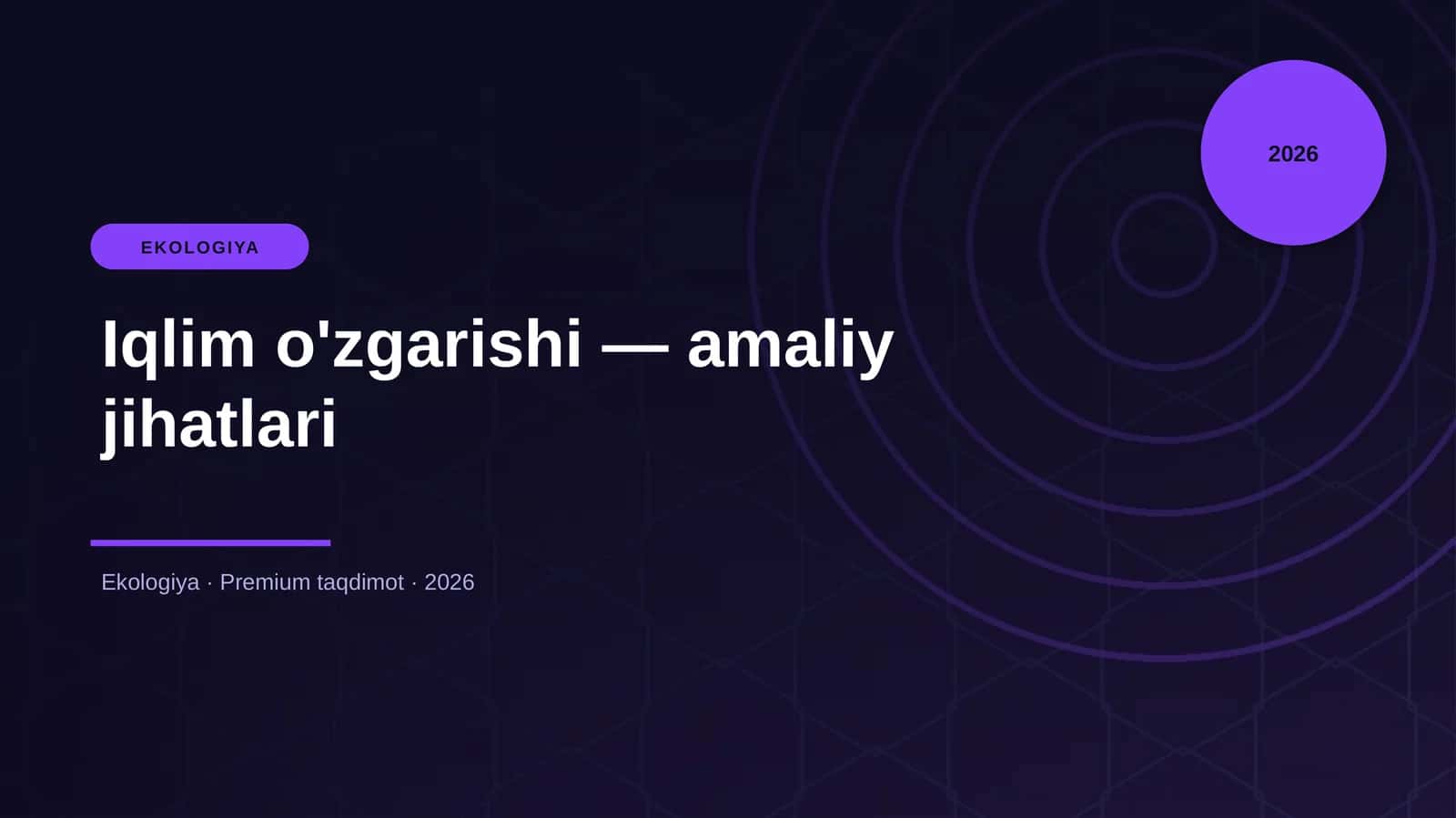 Iqlim o'zgarishi — amaliy jihatlari