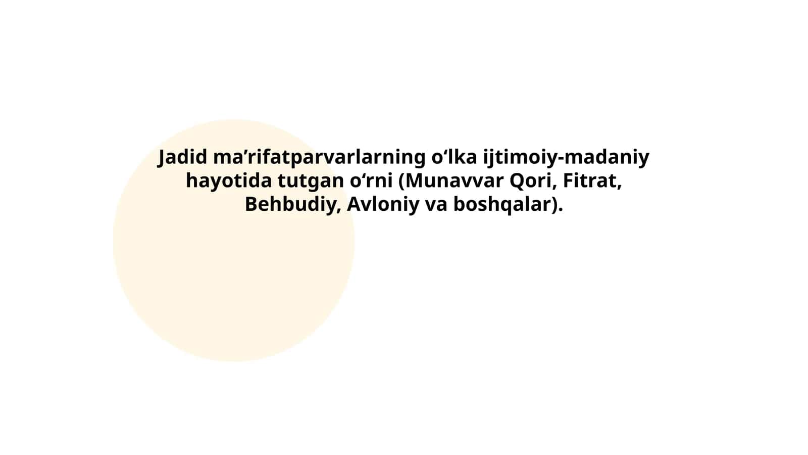Jadid ma’rifatparvarlarning o‘lka ijtimoiy-madaniy hayotida tutgan o‘rni