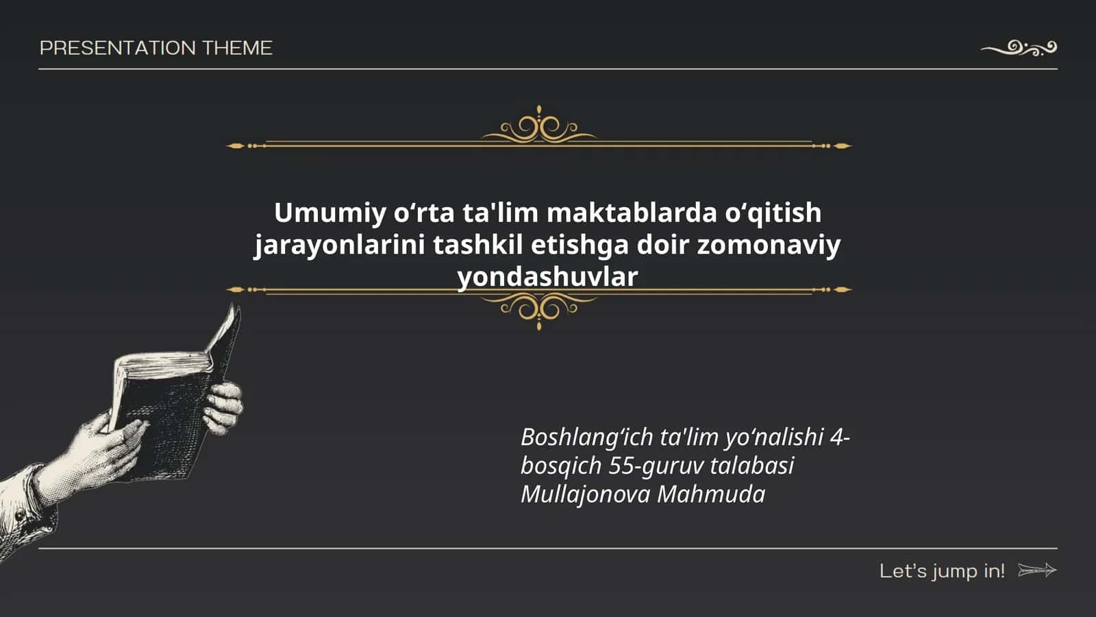 Umumiy oʻrta ta'lim maktablarda oʻqitish jarayonlarini tashkil etishga doir zomonaviy yondashuvlar