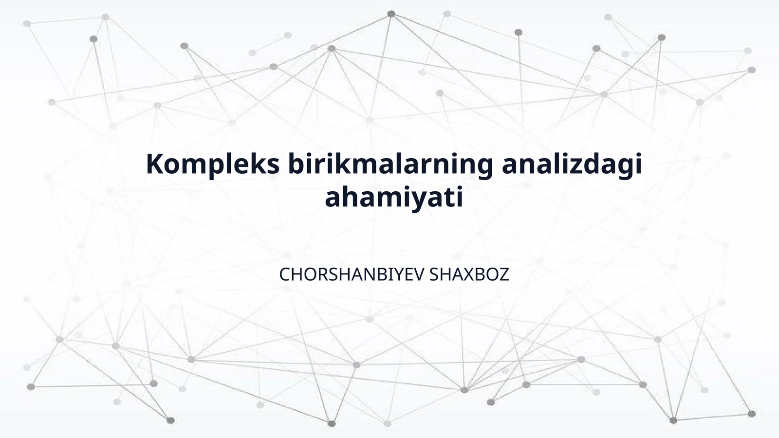 Kompleks birikmalarning analizdagi ahamiyati