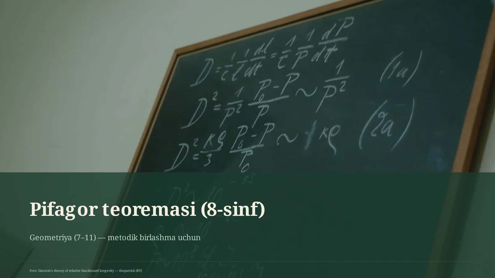 Pifagor teoremasi (8-sinf)