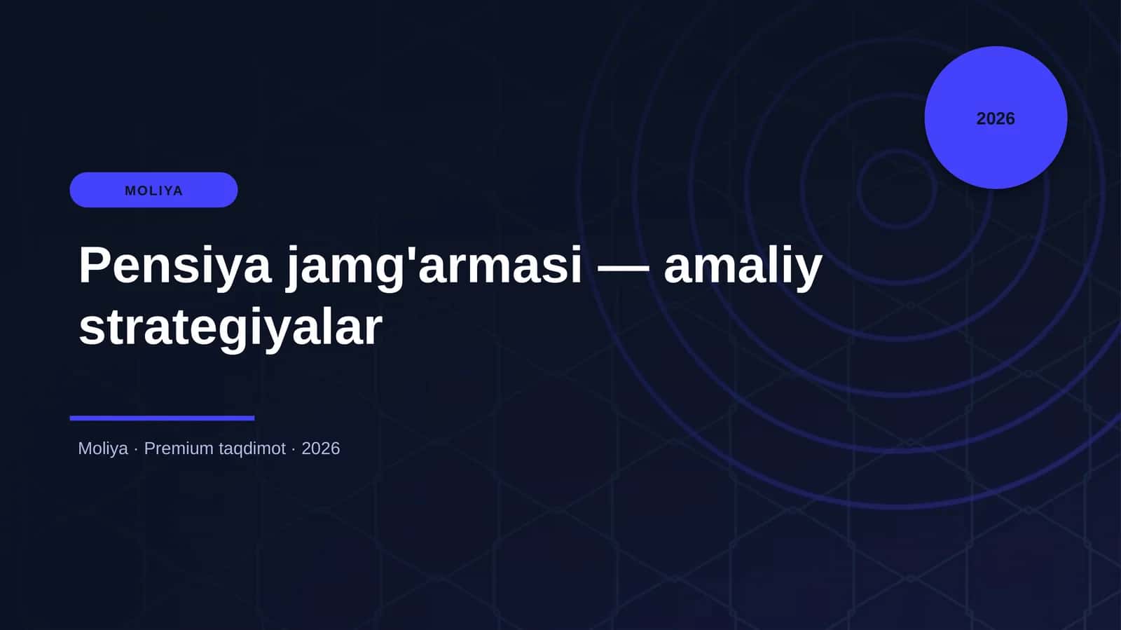 Pensiya jamg'armasi — amaliy strategiyalar