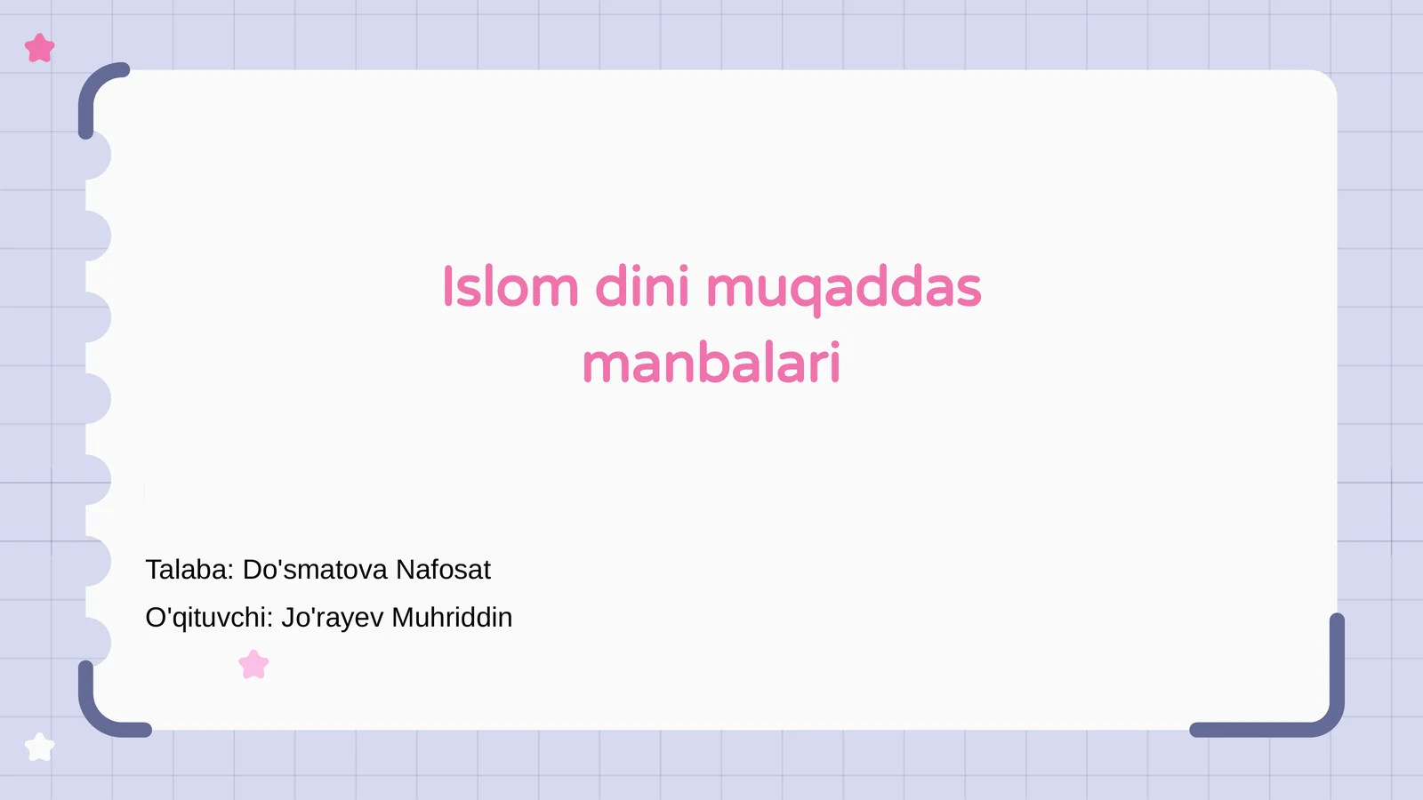 Islom dini muqaddas manbalari