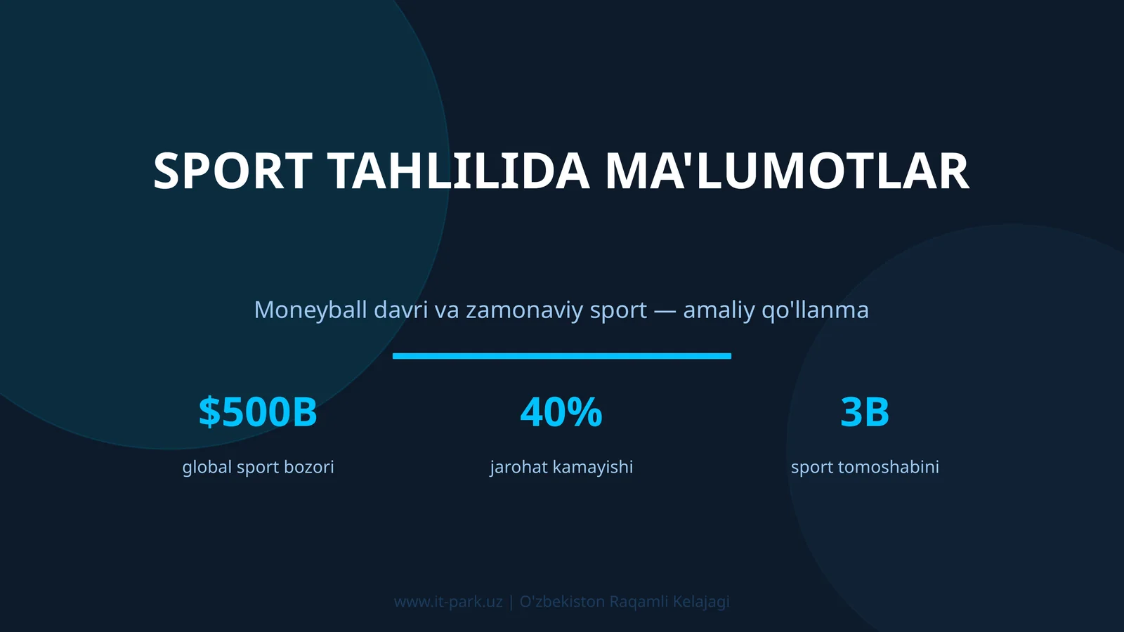 Sport tahilida ma'lumotlar