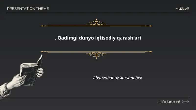 Qadimgi dunyo iqtisodiy qarashlari