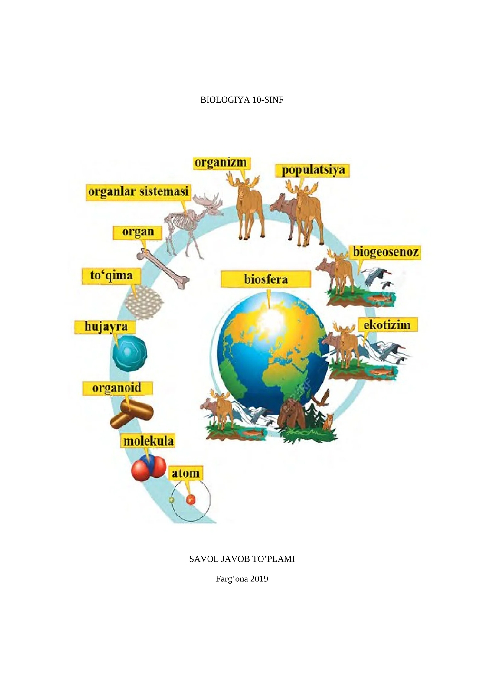 BIOLOGIYA 10-SINF SAVOL JAVOB TO’PLAMI