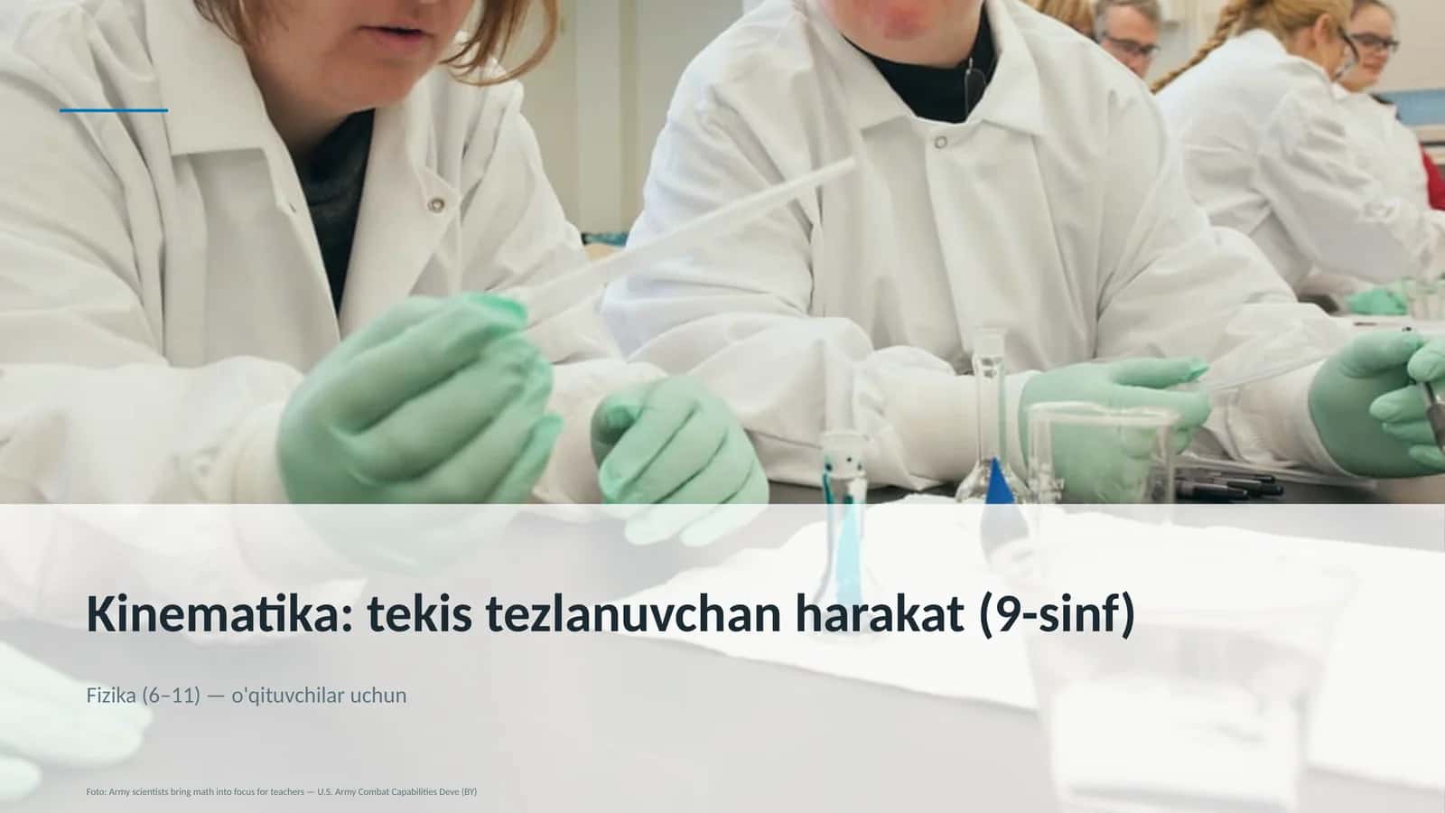 Kinematika: tekis tezlanuvchan harakat (9-sinf)