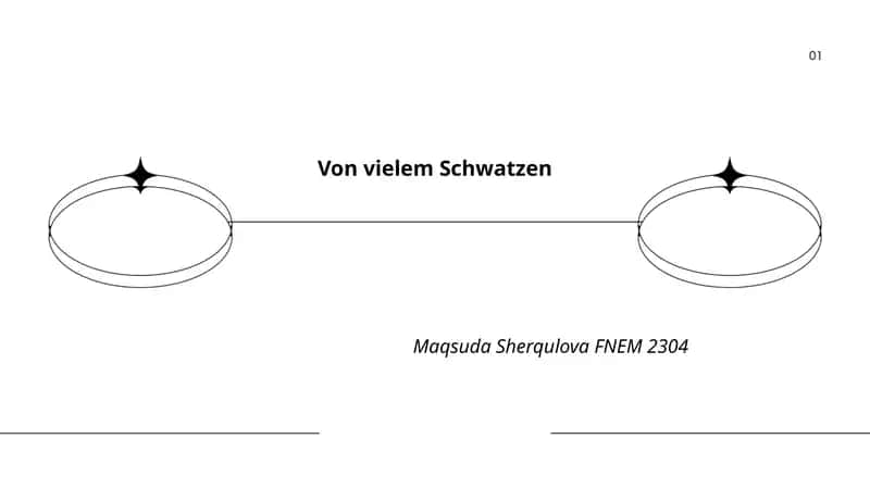 Von vielem Schwatzen