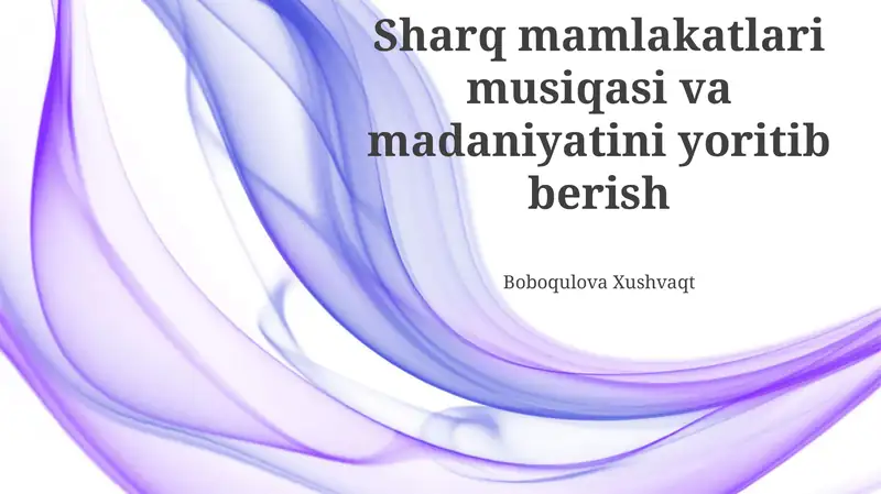 O'zbekistonning boy musiqa merosi
