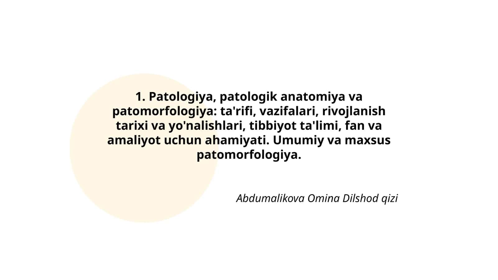 Patologiya, patologik anatomiya va patomorfologiya