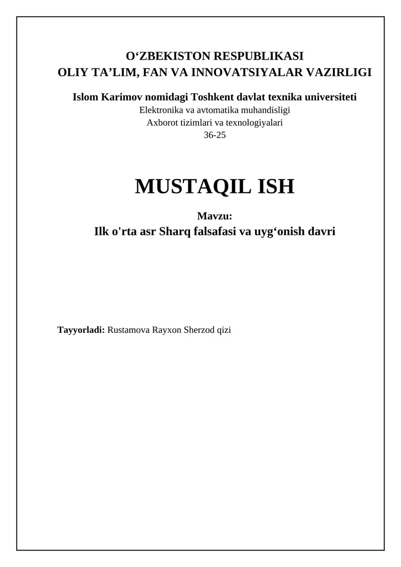 Ilk o'rta asr Sharq falsafasi: asosiy oqimlar va ta'sirlar