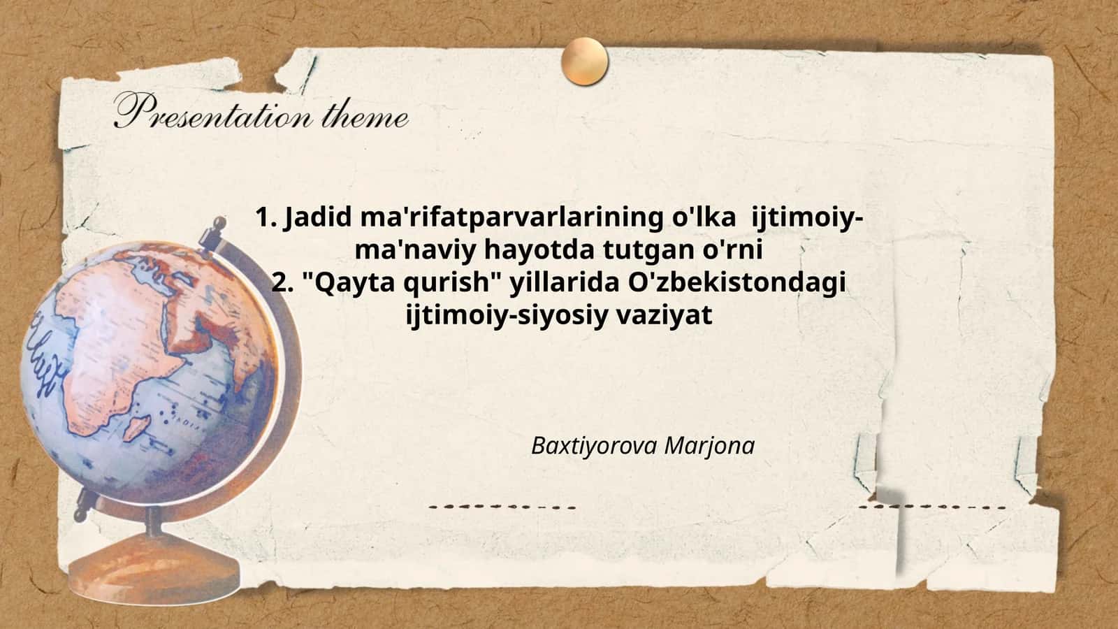 Jadid ma'rifatparvarlarining o'lka ijtimoiy-ma'naviy hayotda tutgan o'rni